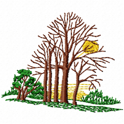 Trees Embroidery Design 11